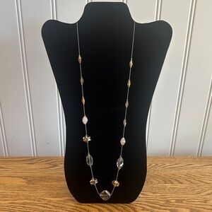 Elegant Gold Tone Beaded Necklace